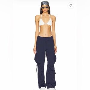 Steve Madden Kaira Navy Cargo Track Pants
